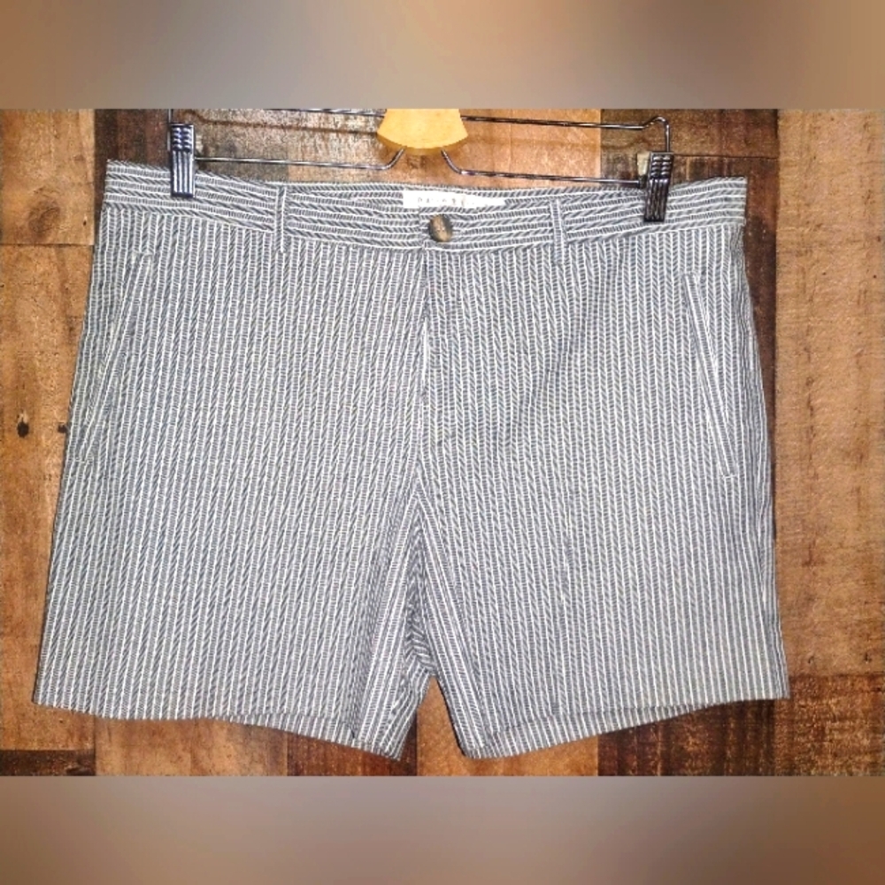 NWT Parke and Ronen Classic Striped Men's Pinstripe Chino Shorts Cotton Size 34